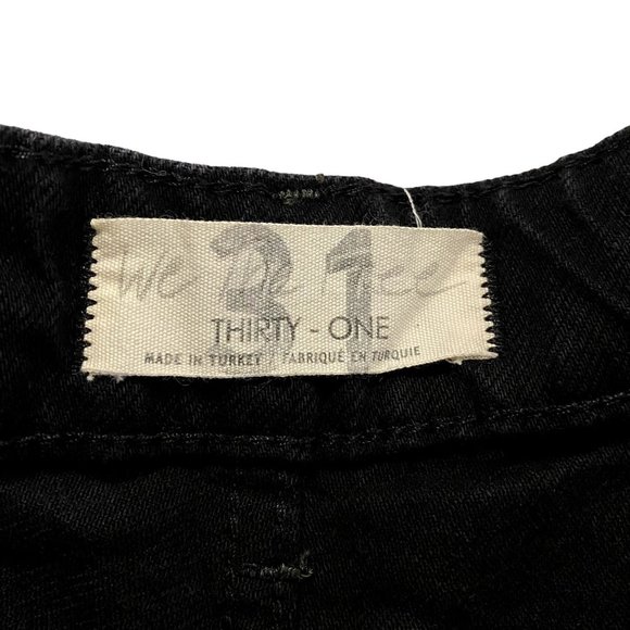 Free People We the Free My Own Lane Black Distressed Jeans Size 31 - Picture 4 of 9
